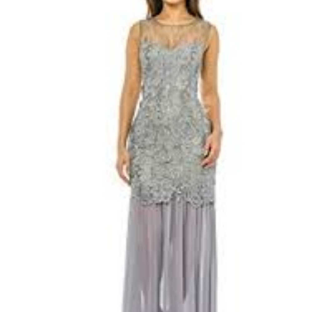 AX Paris Crochet Chiffon Maxi Dress Size 10 NWT
